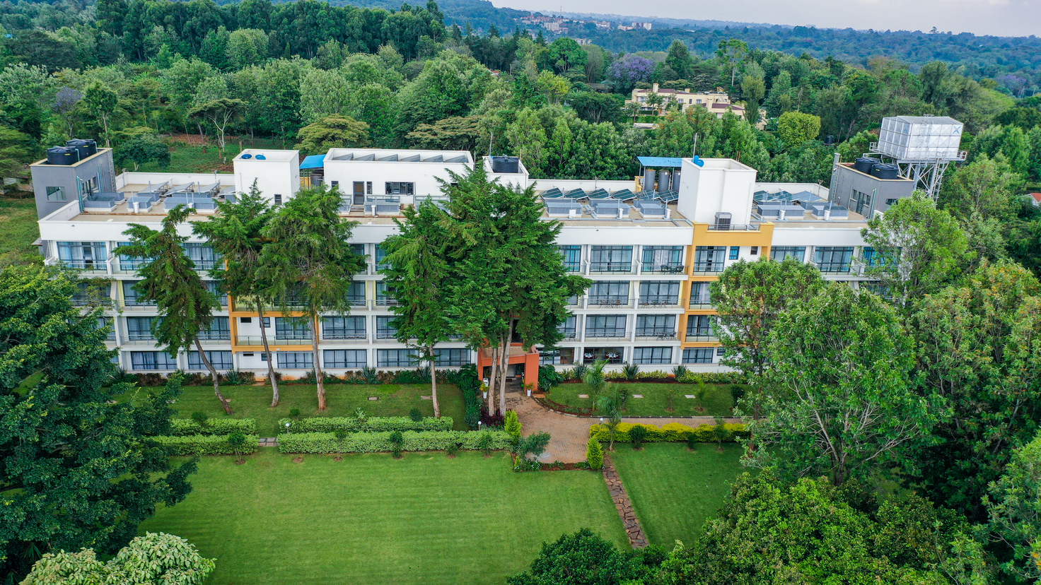Hidden Hills pool and gardens at sunset